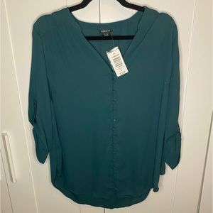 Torrid Blouse Dark Green /Teal